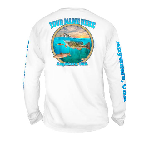 Freshwater Life - Free Stock Art - Mens Performance Long Sleeve Spot Print