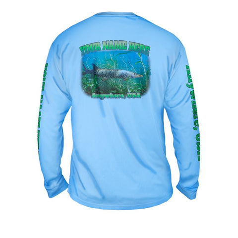 Muskie Life - Free Stock Art - Mens Performance Long Sleeve Spot Print