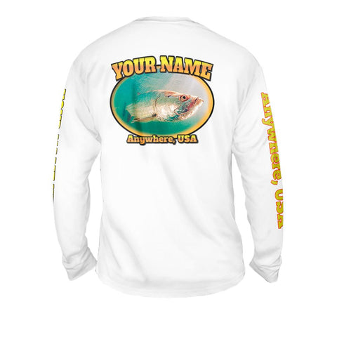 Tarpon Glare - Free Stock Art - Mens Performance Long Sleeve Spot Print