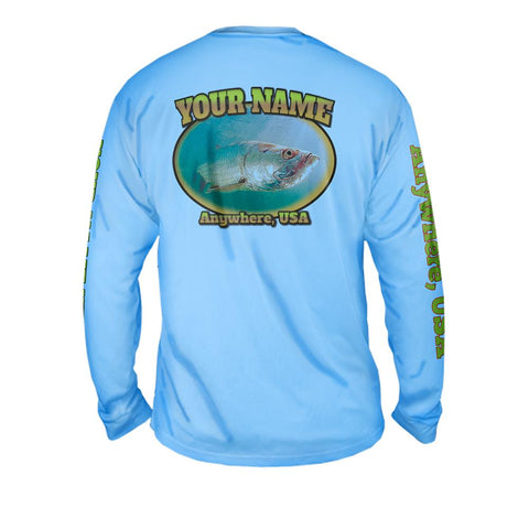 Tarpon Glare - Free Stock Art - Mens Performance Long Sleeve Spot Print