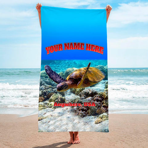 Sea Turtle Glide - Premium & Standard Towel