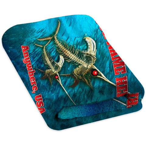Bone Marlin Turquise - Premium & Standard Towel