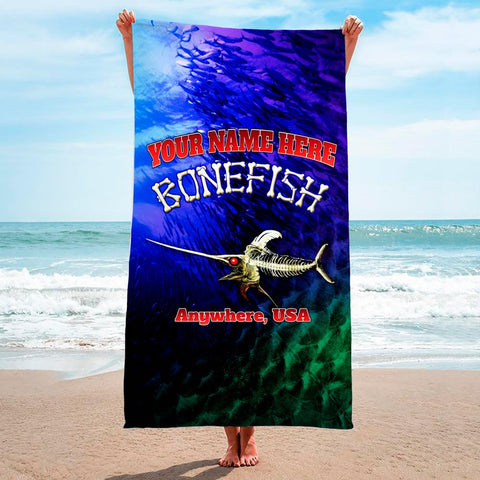 Bone Marlin Dark Night - Premium & Standard Towel
