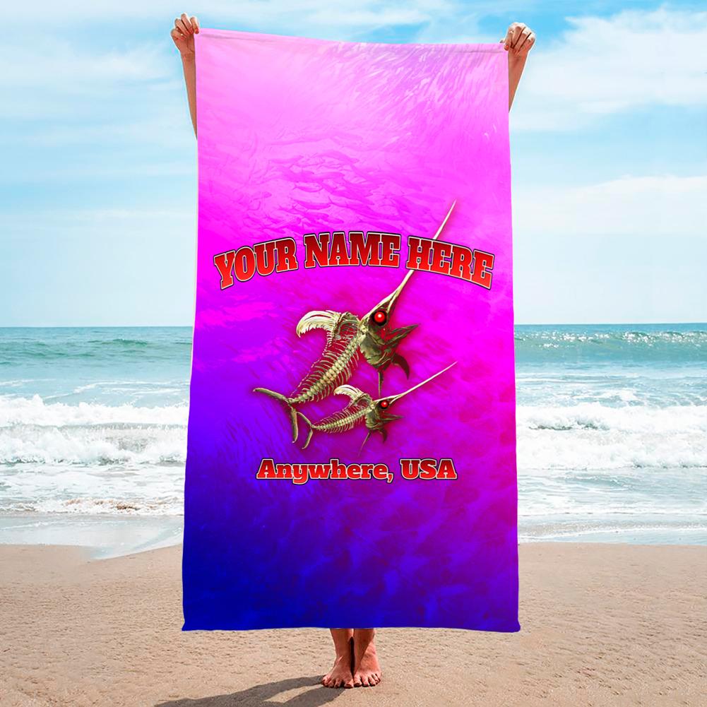 Bone Marlin Hot Pink - Premium & Standard Towel