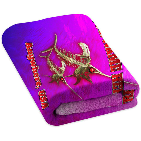 Bone Marlin Hot Pink - Premium & Standard Towel