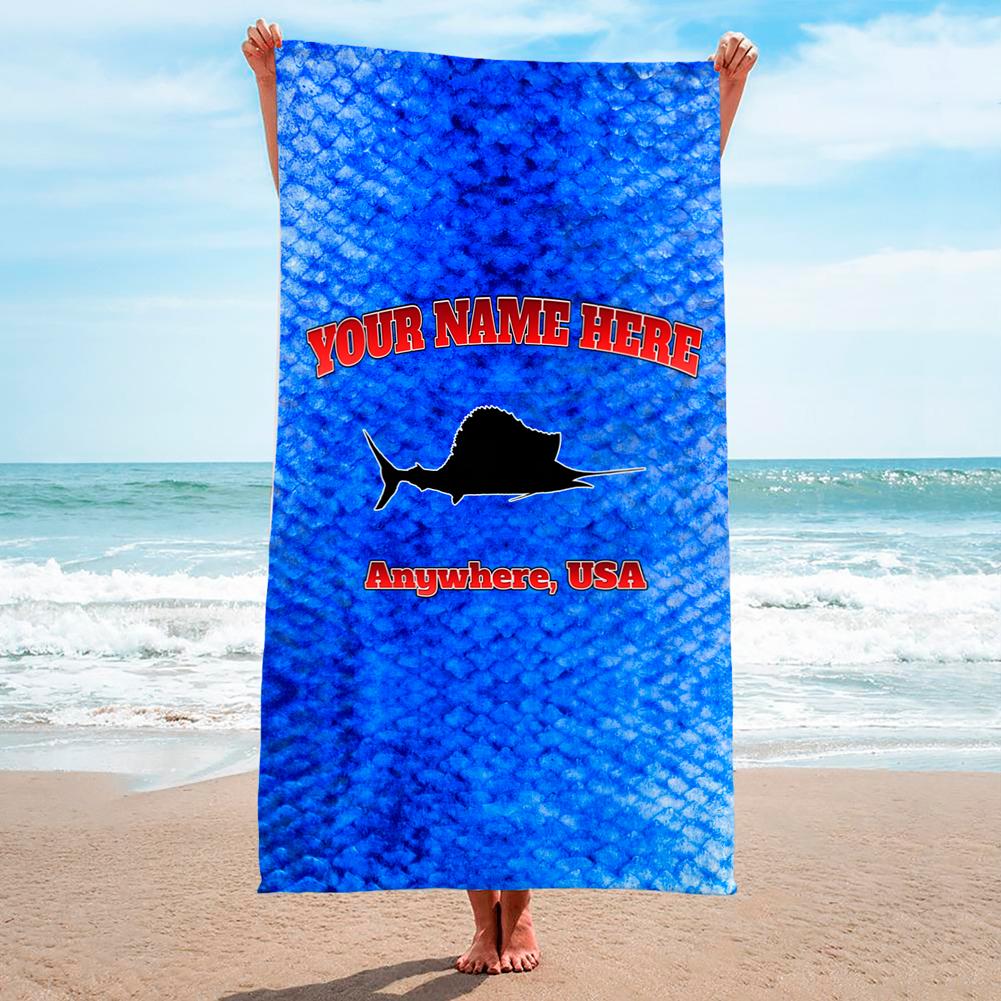 Marlin Skin Blue - Premium & Standard Towel