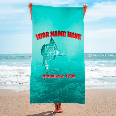 Metallic Marlin Mint - Premium & Standard Towel