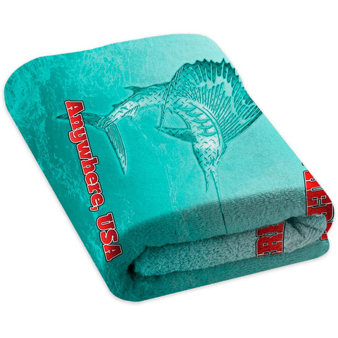 Metallic Marlin Mint - Premium & Standard Towel