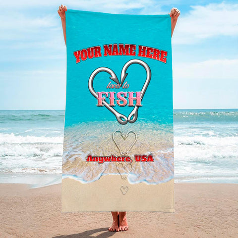 Love To Fish Scales - Premium & Standard Towel