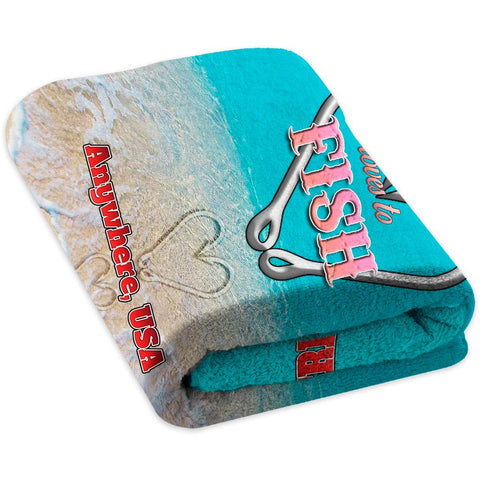 Love To Fish Scales - Premium & Standard Towel