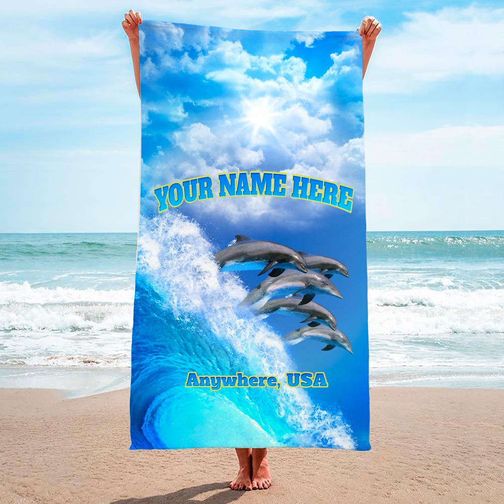 Dolphin Wave Ride - Premium & Standard Towel
