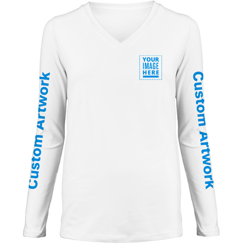 Full Custom Women's Long Sleeve Spot Print - $50 upcharge this item only.