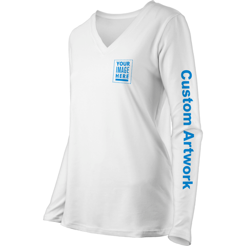 Full Custom Women's Long Sleeve Spot Print - $50 upcharge this item only.