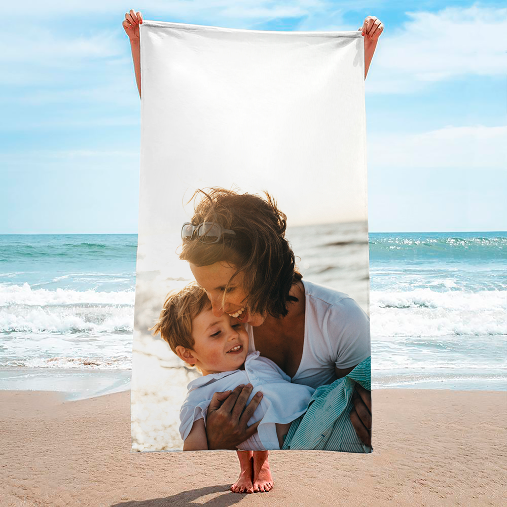 Sublimation Beach Towel with Cotton Terrycloth Side 30”x 60” blank
